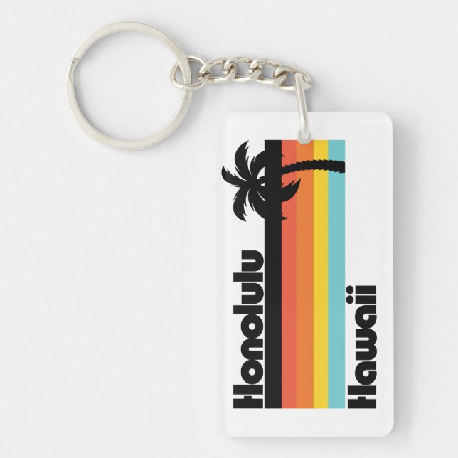 Vintage Honolulu Hawaii Key Ring (Front)