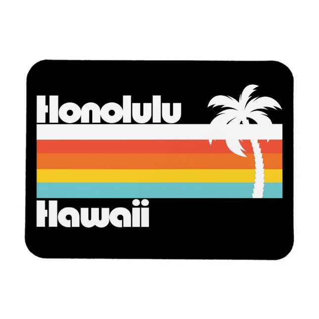 Vintage Honolulu Hawaii Magnet (Horizontal)