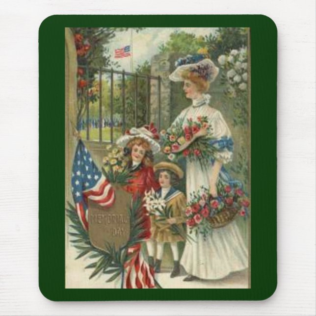 Vintage Honouring Memorial Day Mouse Pad (Front)