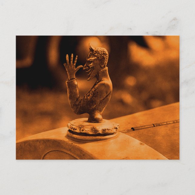 Vintage Hood Ornament Postcard (Front)