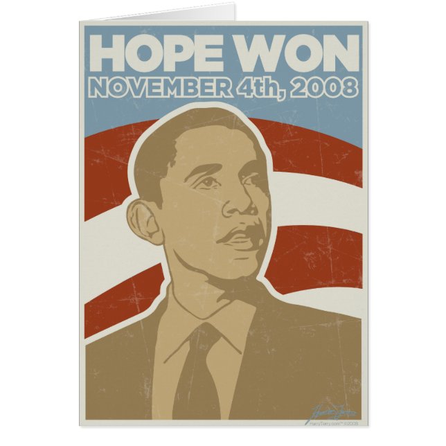 Vintage "Hope Won" Obama (Front)