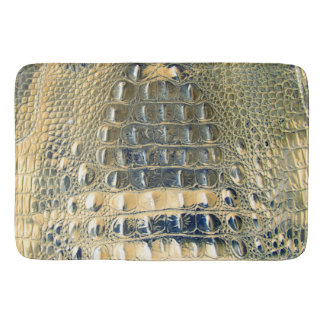 VINTAGE "HORNBACK" ALLIGATOR  HONEY ,MIAMI BEACH BATH MAT