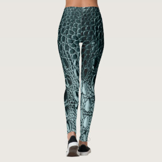 VINTAGE "HORNBACK" ALLIGATOR TEAL REVISED LEGGINGS