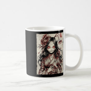 Vintage Horror Anime Girl Manga Japanese Creepy Ha Coffee Mug