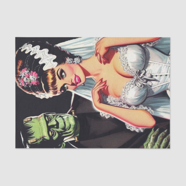 Vintage Horror Bride Tissue Paper (Front)