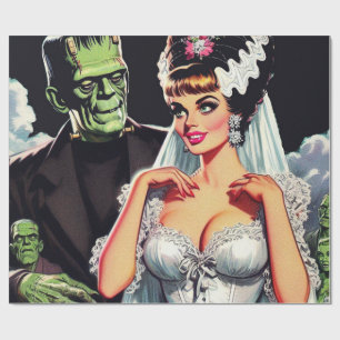 Vintage Horror Bride Wrapping Paper