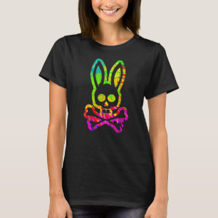 Vintage Horror Bunny Rabbit Face Tie Dye Happy Eas T-Shirt