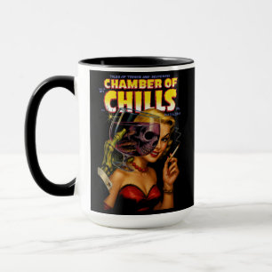 Vintage Horror Comic Art – Femme Fatale Skeleton Mug