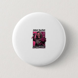 Vintage Horror Shirt with Engraved Slasher Hallowe 6 Cm Round Badge