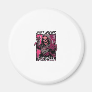 Vintage Horror Shirt with Engraved Slasher Hallowe Magnet