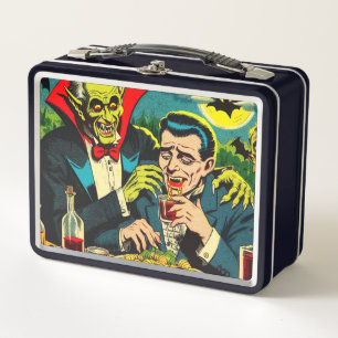 Vintage Horror Vampire Comics Metal Lunch Box