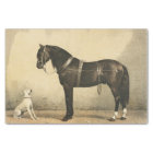 Vintage Horse and Dog Tissue or Decoupage Paper