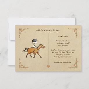 Vintage Horse And Rider Note Card