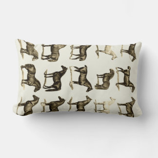 Vintage Horse Breeds Chart print pillows cushions