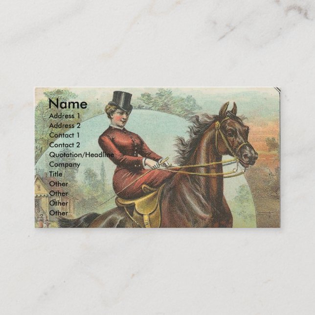 Vintage Horse Business Card (Front)