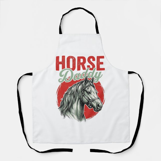 Vintage Horse Daddy Engraving Apron (Front)