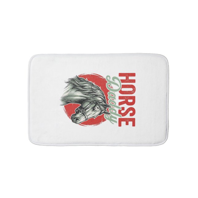 Vintage Horse Daddy Engraving Bath Mat (Front)
