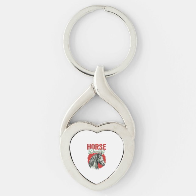 Vintage Horse Daddy Engraving Key Ring (Front)