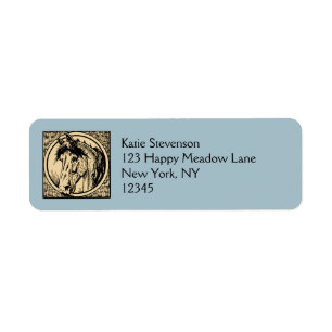 Vintage Horse Head Sketch Return Address Label