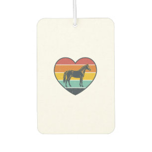 Vintage Horse Heart Sunset Vector Design_1 Car Air Freshener