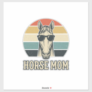 Vintage Horse Mom Engraving Sunglasses Design