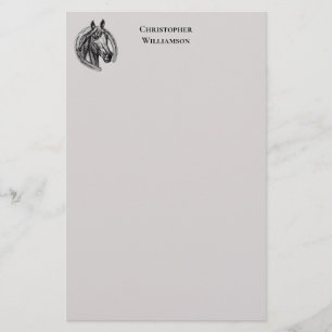 Vintage Horse Monogrammed Stationery