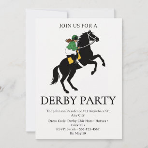 Vintage Horse Racing Derby Party Invitation 2026