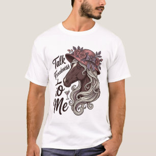 Vintage Horse Racing Floral Hat Talk Freakness Des T-Shirt