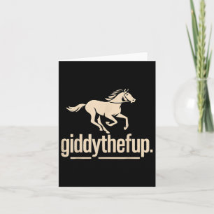 Vintage Horse Racing Funny Derby Horse T-shirt.png Card