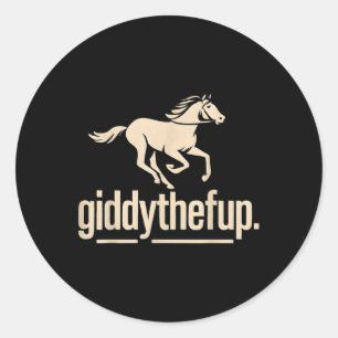 Vintage Horse Racing Funny Derby Horse T-shirt.png Classic Round Sticker