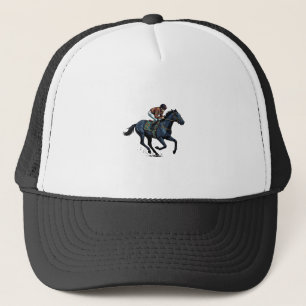 Vintage Horse Racing Jockey Vector Design_1 Trucker Hat