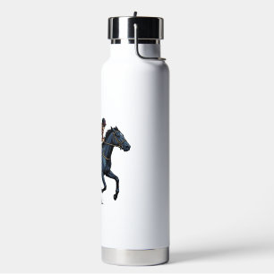 Vintage Horse Racing Jockey Vector Design_1 Water Bottle