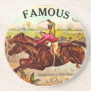 Vintage Horse Racing Thrill of the Race Coaster