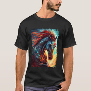 Vintage Horse Riding Lovers Horse Mum Dad Pets Men T-Shirt