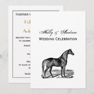 Vintage Horse Standing Invitation