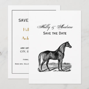 Vintage Horse Standing Invitation