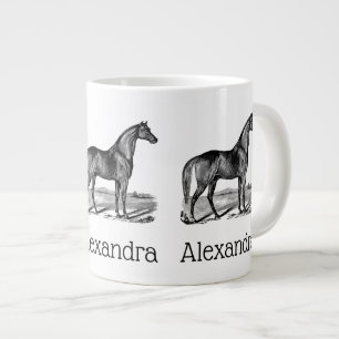 Vintage Horse Standing Large Coffee Mug