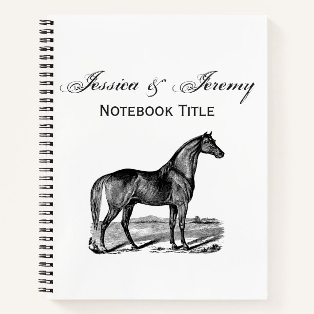 Vintage Horse Standing Notebook (Front)