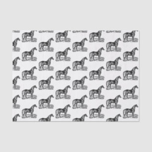 Vintage Horse Standing Tissue Paper