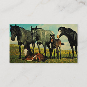 Vintage Horses Business Cards