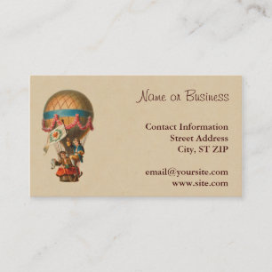 Vintage Hot Air Balloon Business Card