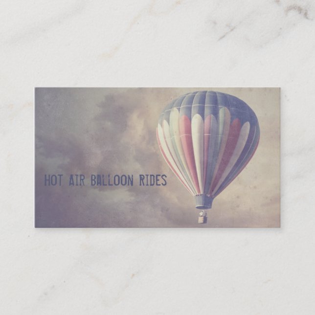 Vintage Hot Air Balloon Business Card (Front)
