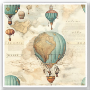 Vintage Hot Air Balloon in a Serene Landscape (5)