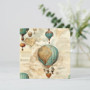 Vintage Hot Air Balloon in a Serene Landscape (5)