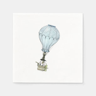 Vintage Hot Air Balloon Napkin