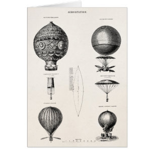 Vintage Hot Air Balloon Retro Airship Old Balloons