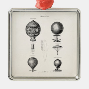 Vintage Hot Air Balloon Retro Airship Old Balloons Metal Tree Decoration
