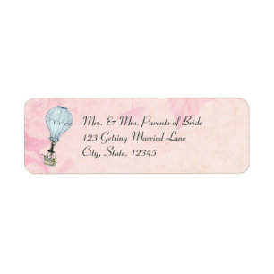 Vintage Hot Air Balloon Return Address Label