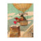 Vintage Hot Air Balloon Valentine Postcard