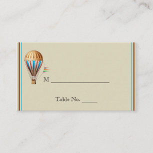 Vintage Hot Air Balloon Wedding Place Cards